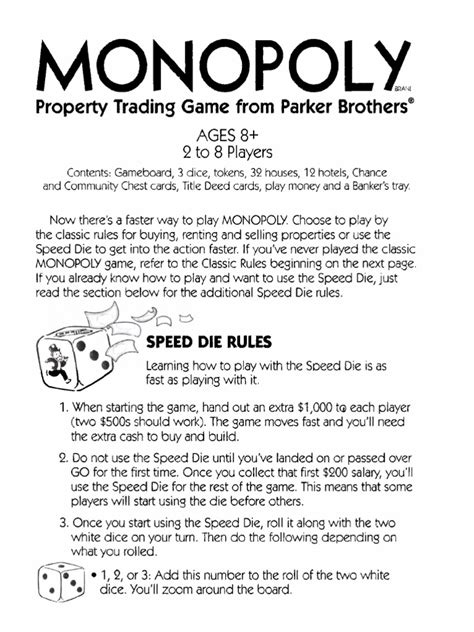 Printable Monopoly Cheaters Edition Rules Pdf